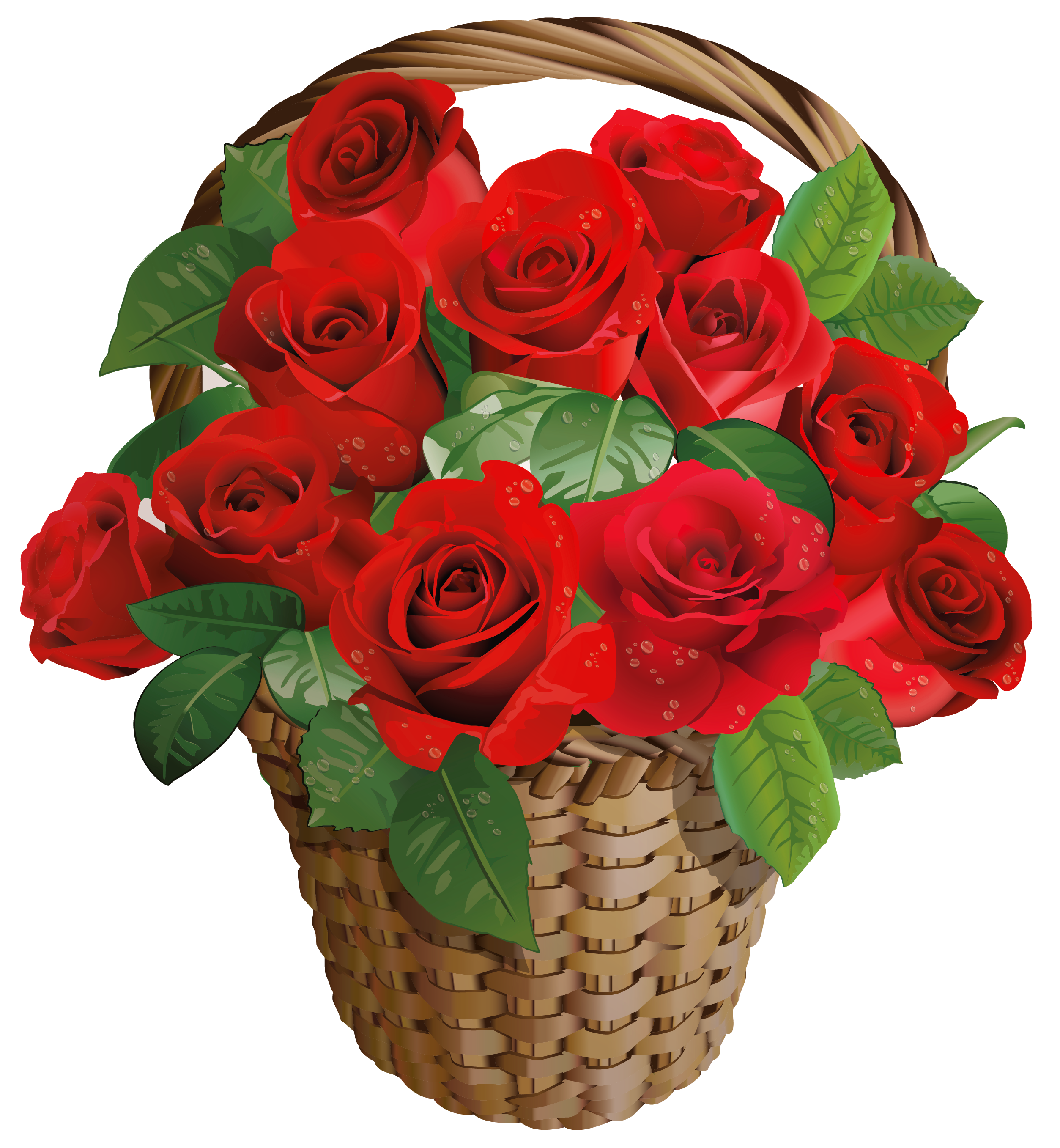 Picture Flower Gift Rose Valentines Valentine Basket Clipart