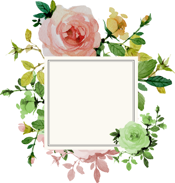 Rose Invitation Border Flower Wedding PNG Free Photo Clipart