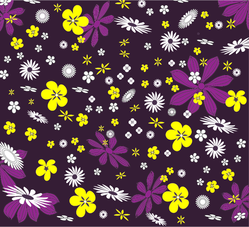 Background With Colored Flowers Clipart