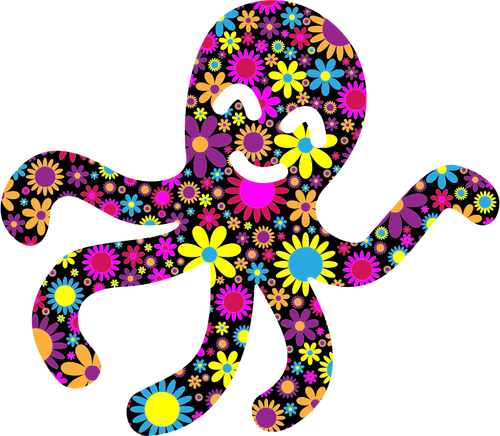Floral Octopus Clipart
