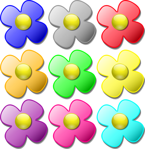 Game Marbles - Flowers Clipart