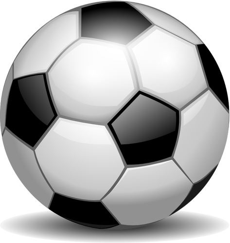 Of Football Ball With Reflections Clipart
