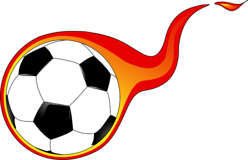 Of Flaming Soccer Ball Clipart