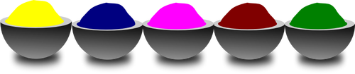 Colorful Bowls Clipart