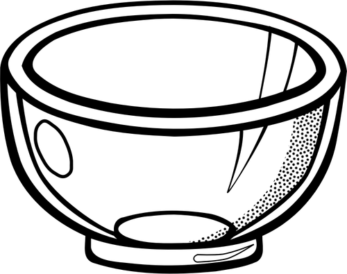 Image Of See Through Glass Bowl Clipart