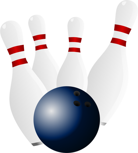 Bowling Pins And Bowling Ball Clipart