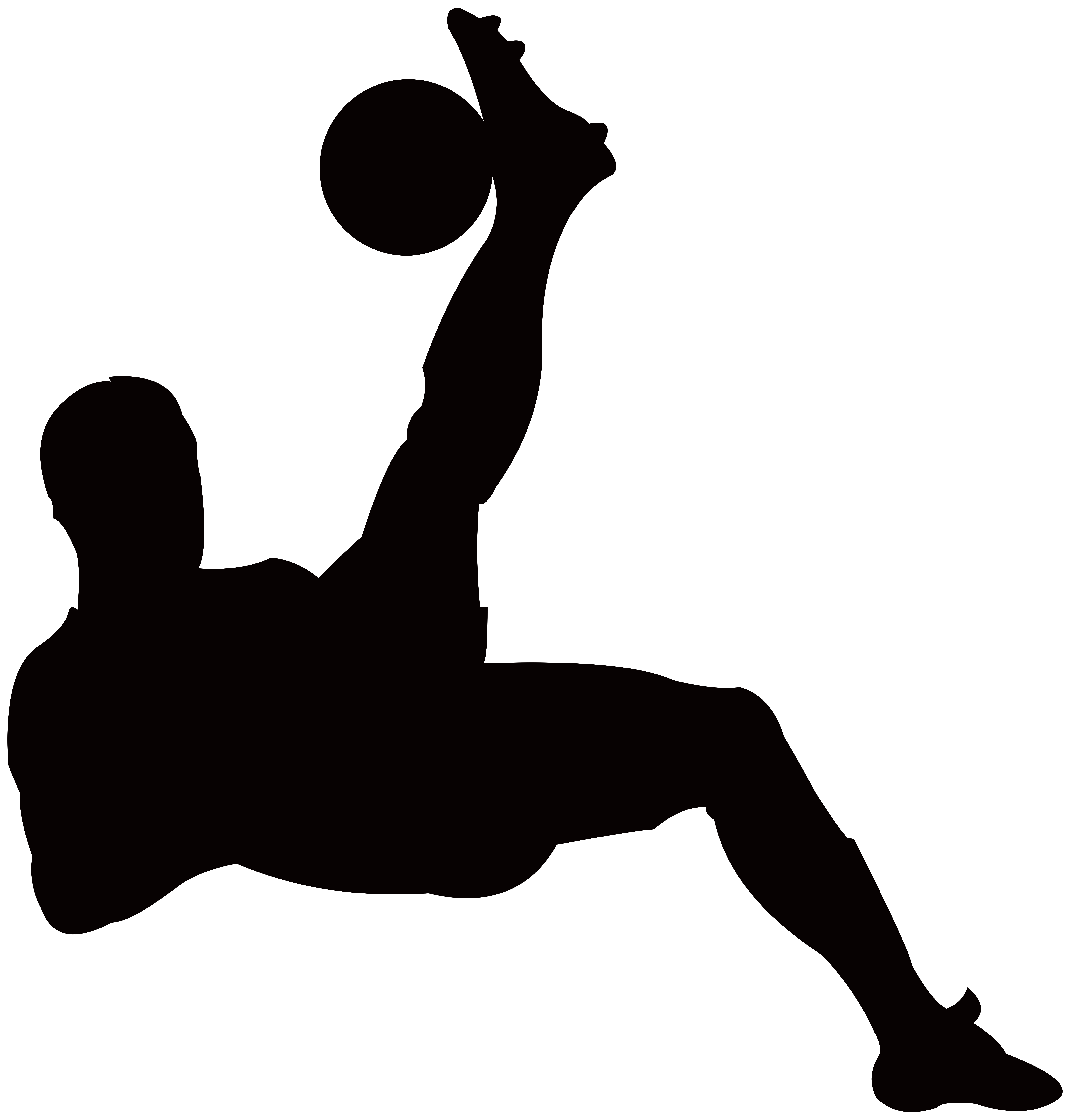 Player Football Silhouette Transparent Free Transparent Image HD Clipart