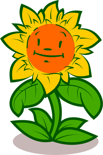 Happy Sunflower Clipart
