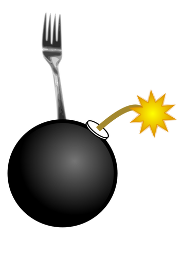 Fork And Bomb Clipart