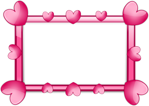 Pink Hearts Border Clipart