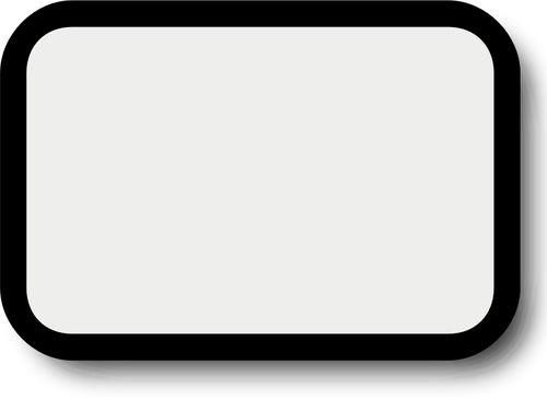 Rectangular White Button With Thick Black Frame Clipart