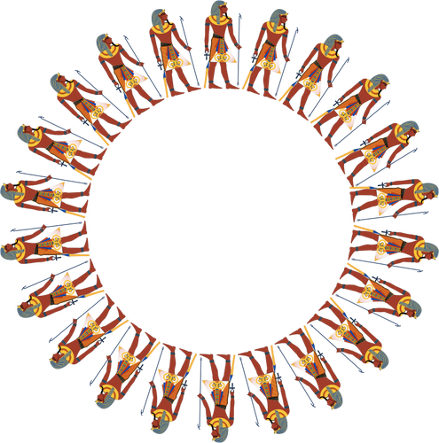 Egyptian Circle Frame Clipart