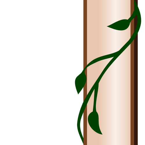 Pillar With Ivy Branch Border Detail Clipart