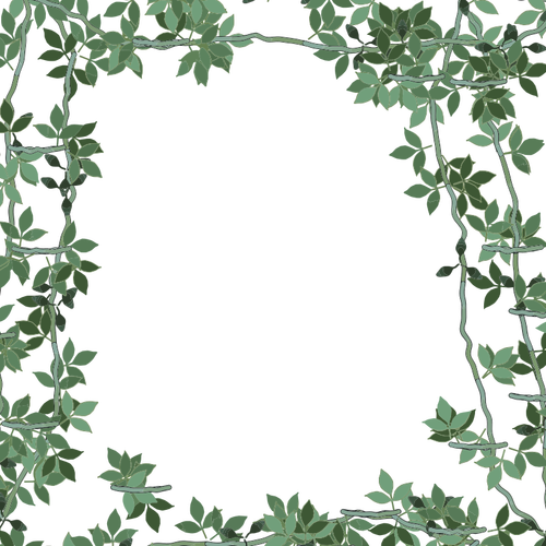 Green Floral Frame Clipart