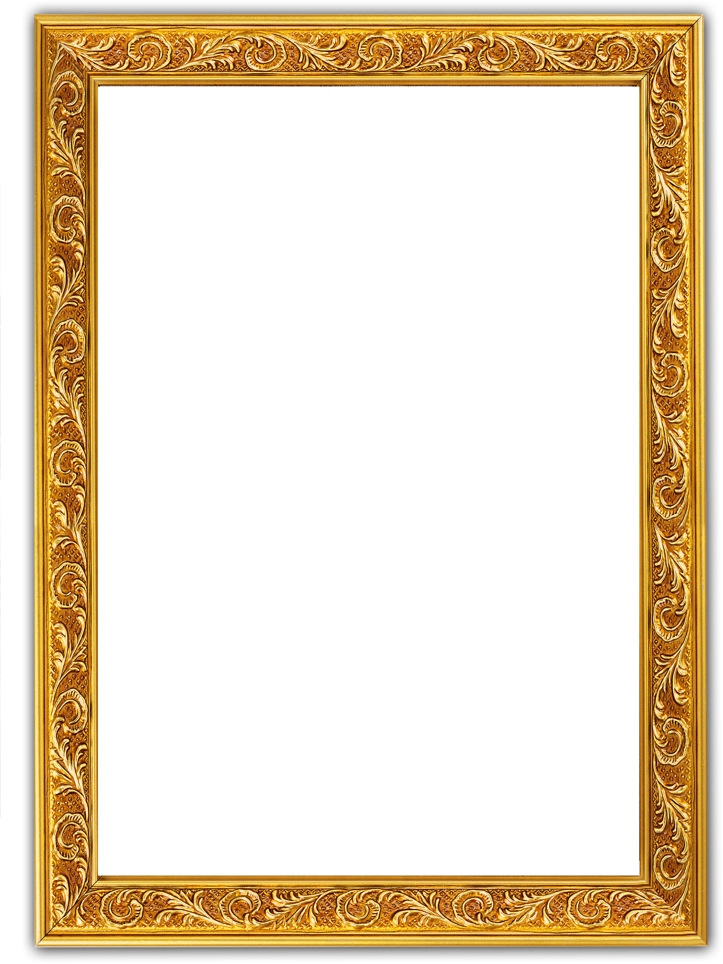 Picture Frame Border Golden Glyph HD Image Free PNG Clipart