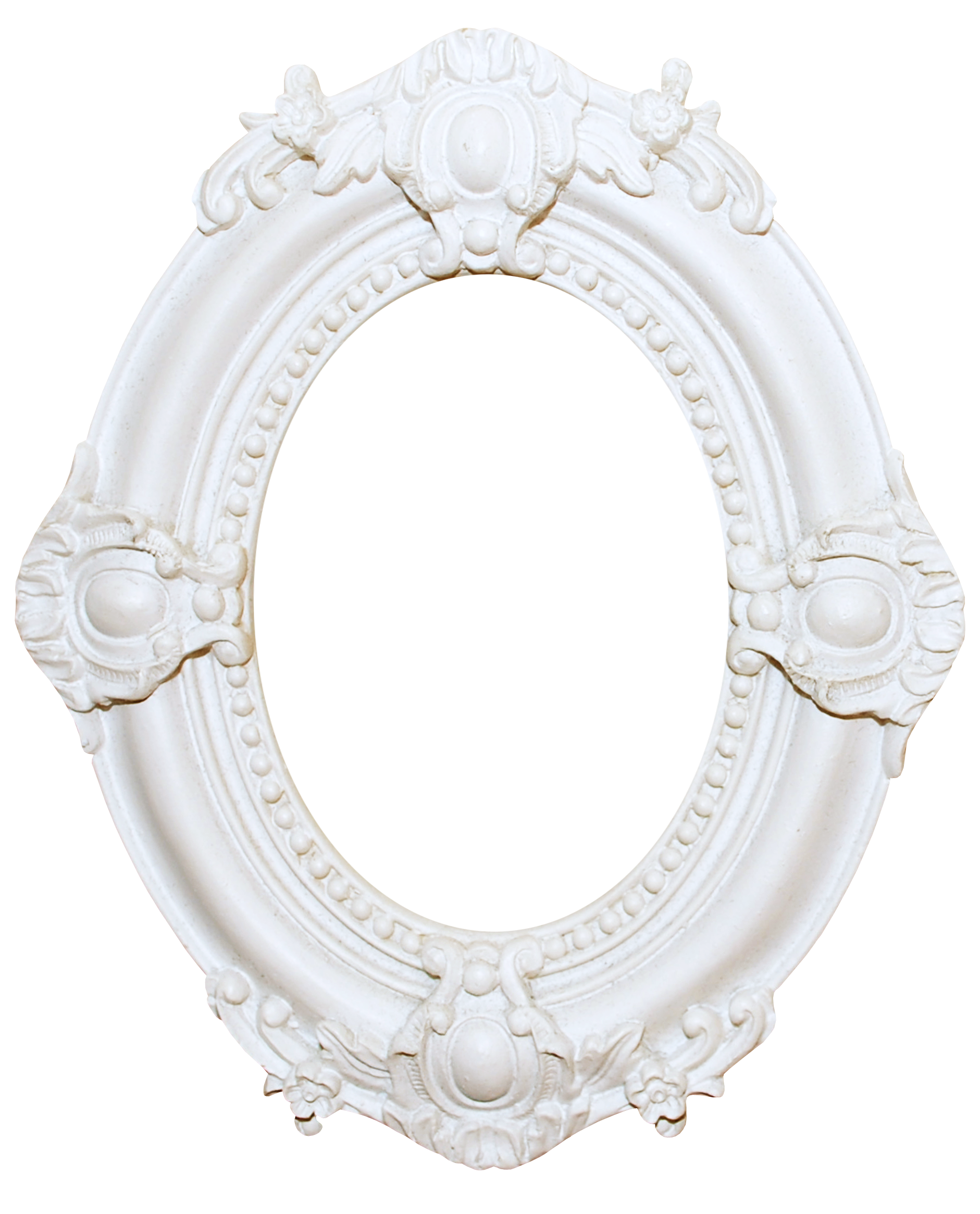 Oval Beautiful White Frame Free Download PNG HQ Clipart