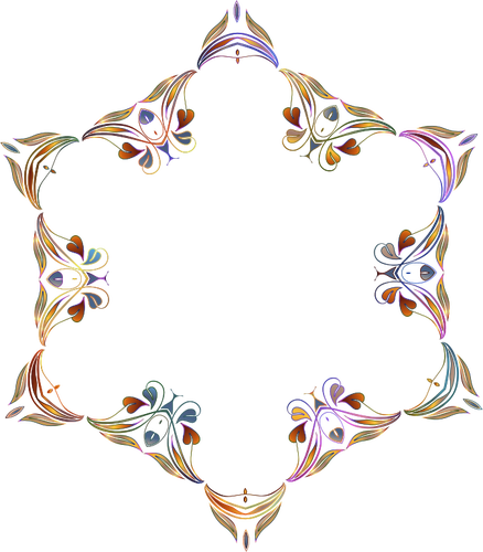 Flowery Chromatic Frame Clipart