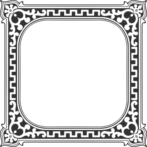 Mirror Frame With Decoration Clipart