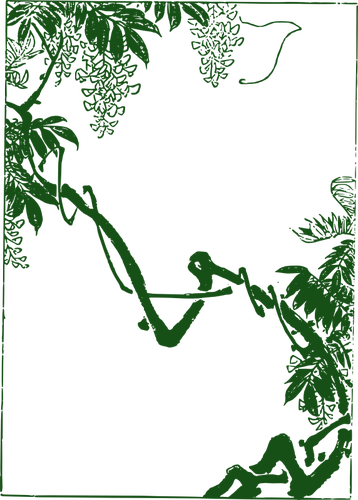 Green Forest Frame Clipart