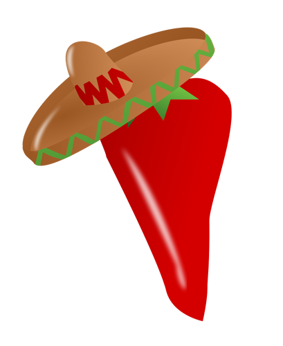 Pepper With Sombrero Clipart