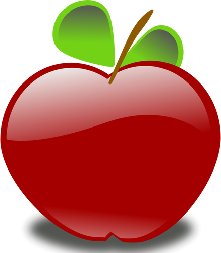 Of Shiny Red Apple Clipart