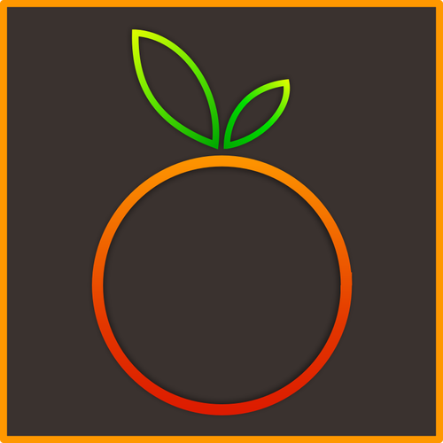 Of Styilzed Apple In Square Clipart
