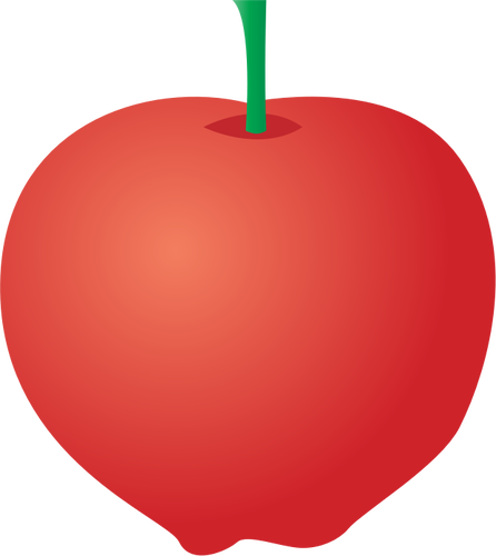 Of Assymetrical Red Apple Clipart