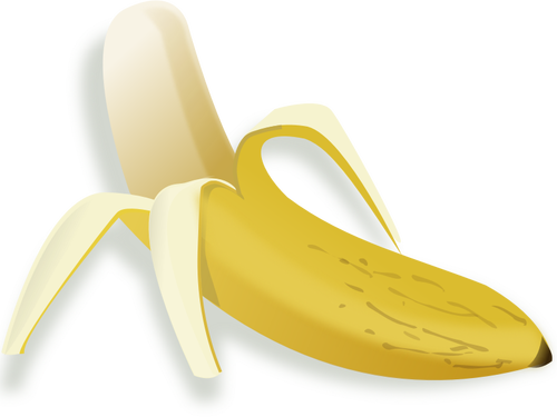 Of Half Peeled Banana Clipart