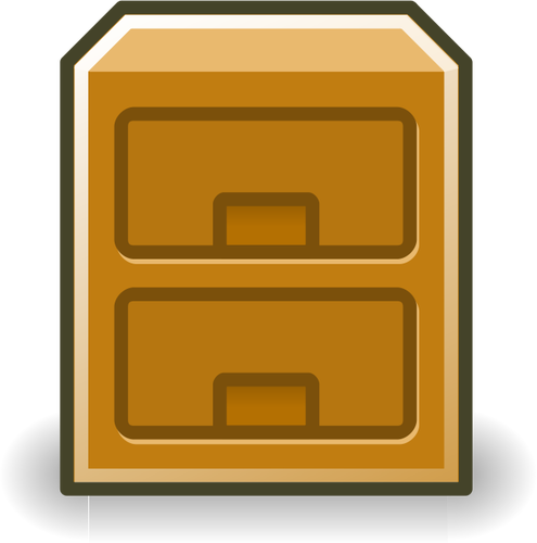 Of Brown File Cabinet Clipart