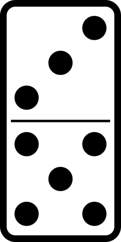 Domino Tile 3-5 Clipart