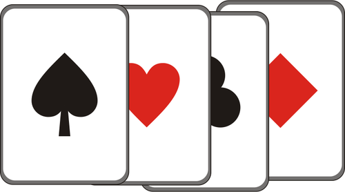 Clip Ar Of Set Of Gambling Cards Clipart