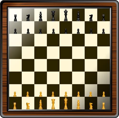 Fancy Chess Board And Pieces Clipart