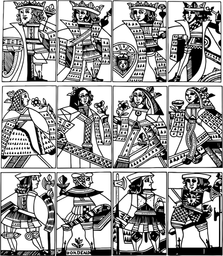Queens And Kings Of Playing Cards Clipart