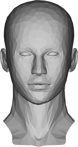 Low Poly Female Head Clipart