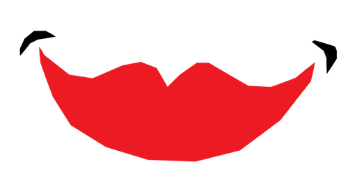 Red Smiling Lips Clipart