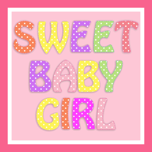 Baby Girl Card Clipart
