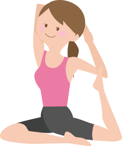 Girl Stretching Clipart