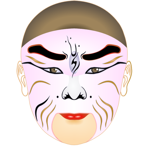 Of Lady Under Mask Clipart