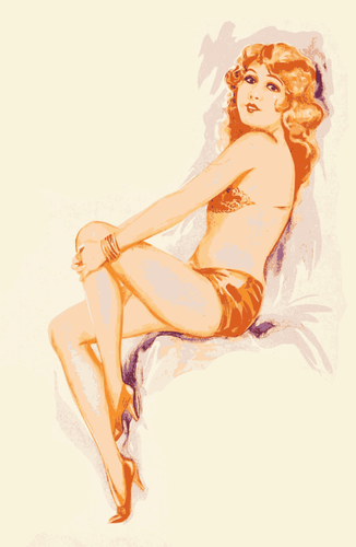 Pinup Retro Lady Clipart