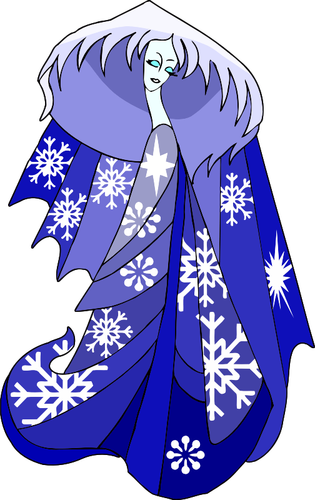 Winter Lady Dancing Clipart