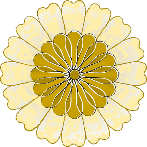 Of Round Yellow And Gold Flower Clipart