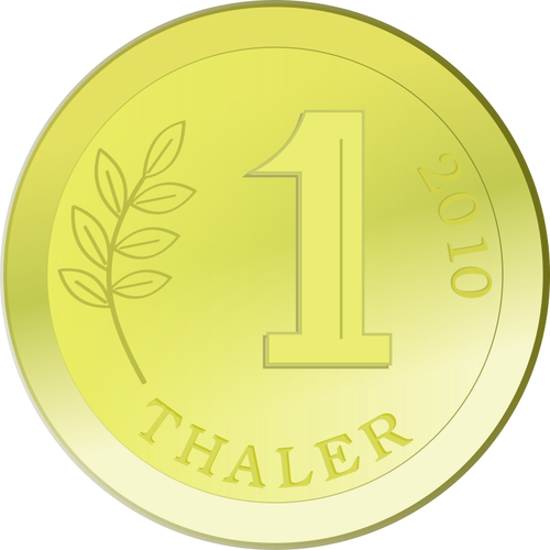 One Golden Coin Clipart