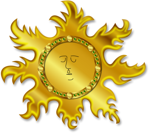 Bright Golden Sun Clipart