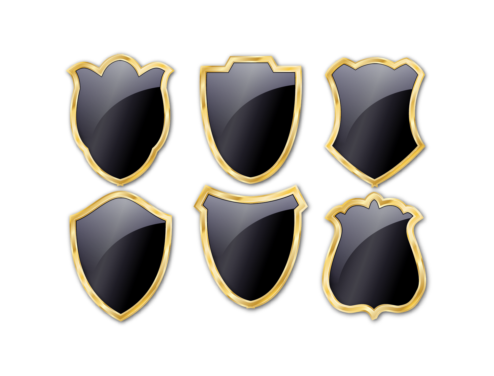 Black Shield Gold Metallic Download Free Image Clipart