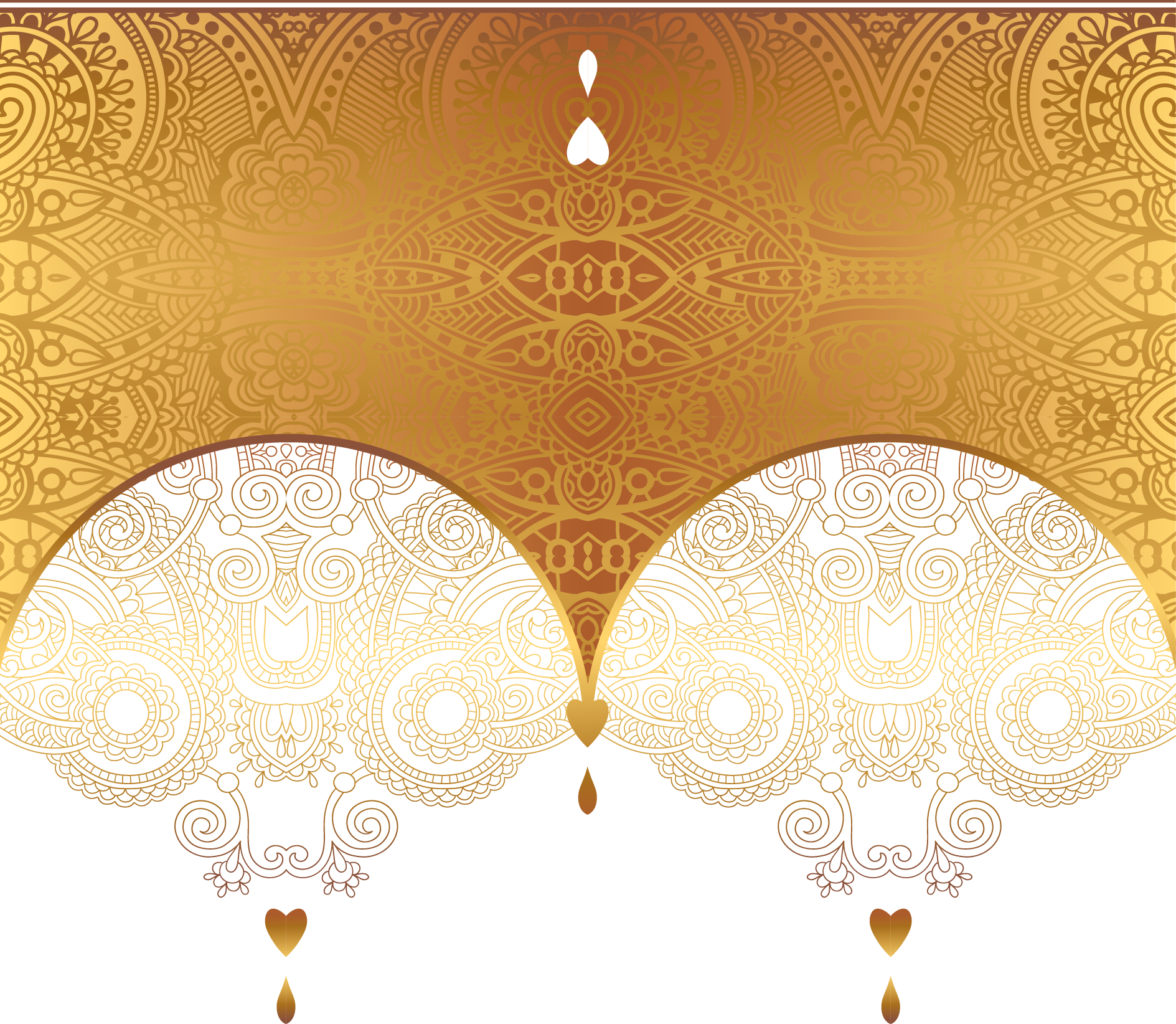 Gold Ornament Euclidean Vector Luxury Card Clipart