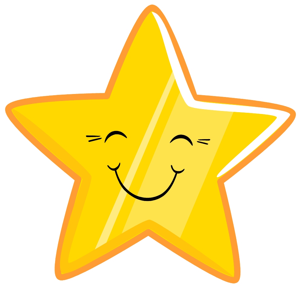 Smiling Gold Star Image Png Clipart