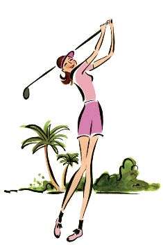 Ladies Golf Women Golfer Golf Clips Clipart