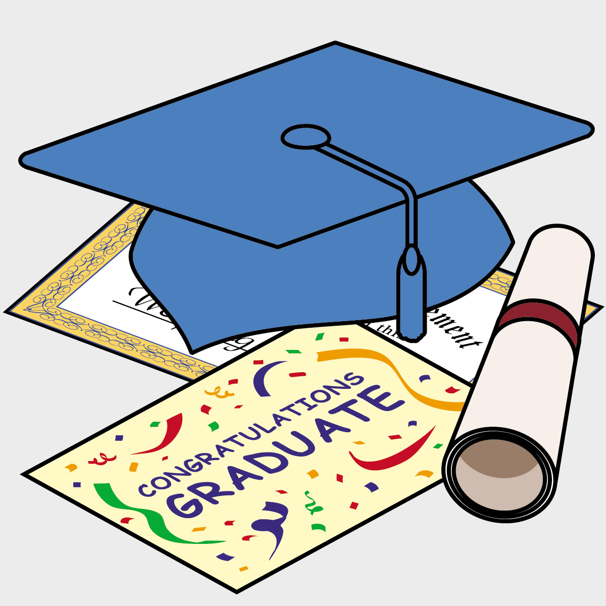 Graduation Hat Graduation Cap And Gown Download Clipart