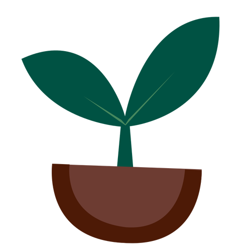Of Small Green Plant Sprouts From The Ground Clipart