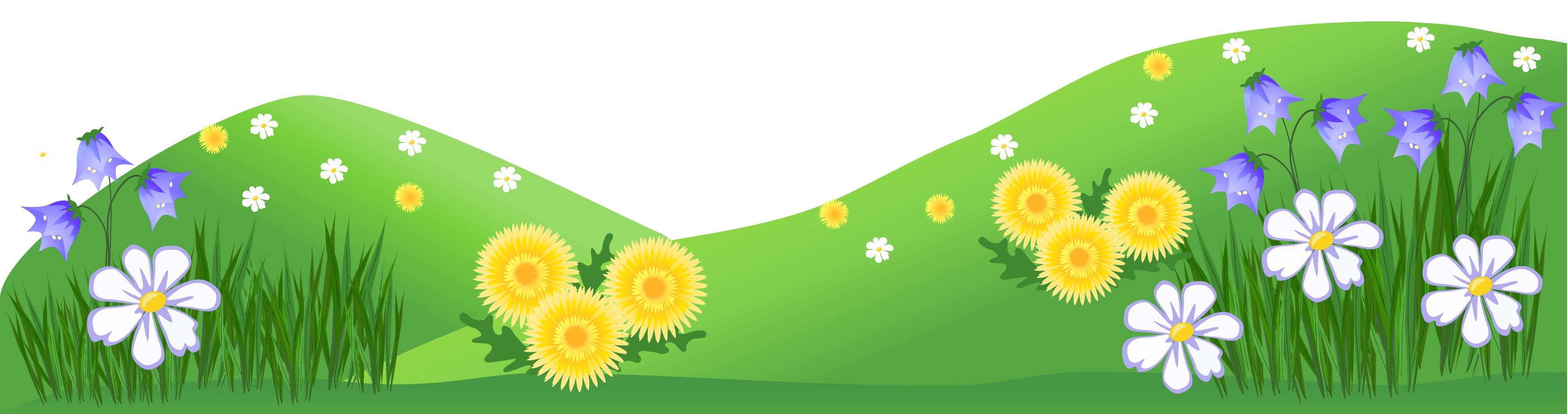 Grass Ground With Flowers Download Png Clipart